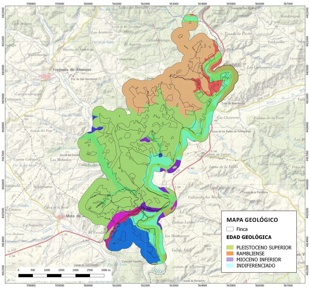 Cartografía Básica. Mapa Geológico elaborado a partir de datos del Instituto Geológico y Minero de España (IGME)